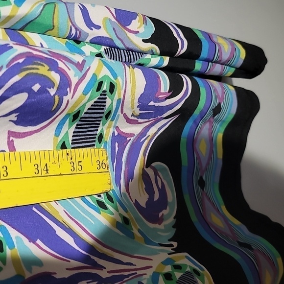 Serengeti Black Long Sleeve Flowy Stretch Print Dress - Picture 6 of 7